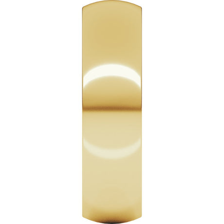 18K Yellow Gold 6 mm Heavyweight Comfort-Fit Half Round Band Size 6.5