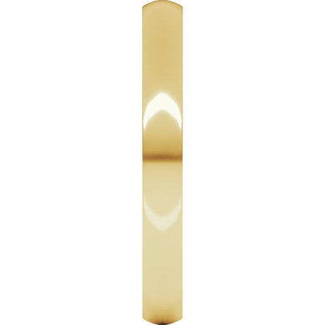 18K Yellow Gold 2.5 mm Lightweight Comfort-Fit Half Round Band Size 4