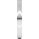14K White Gold 2.5 mm Lightweight Comfort-Fit Half Round Band Size 4