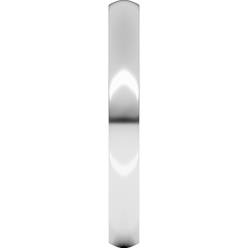 10K White Gold 2.5 mm Lightweight Comfort-Fit Half Round Band Size 7
