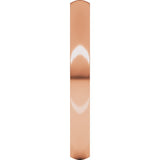 10K Rose Gold 2.5 mm Lightweight Comfort-Fit Half Round Band Size 7