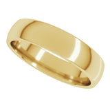 18K Yellow Gold 4.5 mm Lightweight Comfort-Fit Half Round Band Size 8.5