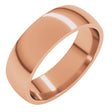 10K Rose Gold 6 mm Lightweight Comfort-Fit Half Round Band Size 10