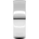 14K White Gold 6.5 mm Lightweight Comfort-Fit Half Round Band Size 8