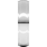 10K White 5 mm Stepped-Edge Comfort-Fit Half Round Band Size 12