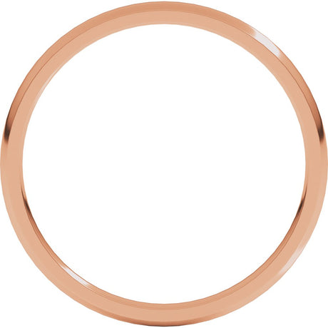 14K Rose Gold 1.5 mm Lightweight Comfort-Fit Half Round Band Size 5