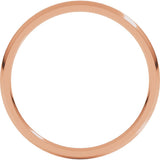 10K Rose Gold 1.5 mm Lightweight Comfort-Fit Half Round Band Size 6.5