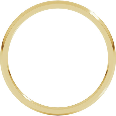 14K Yellow 1.5 mm Half Round Comfort Fit Light Band