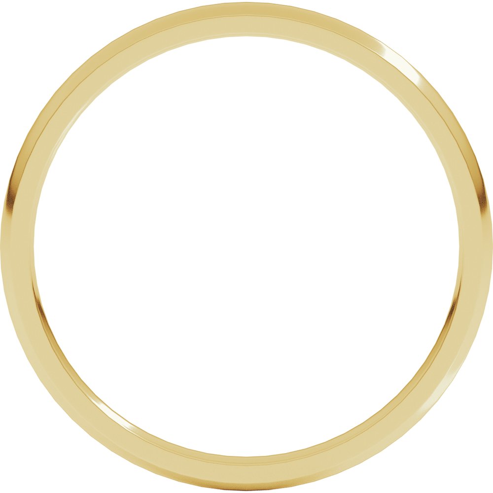 14K Yellow 1.5 mm Half Round Comfort Fit Light Band