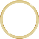 14K Yellow 1.5 mm Half Round Comfort Fit Light Band