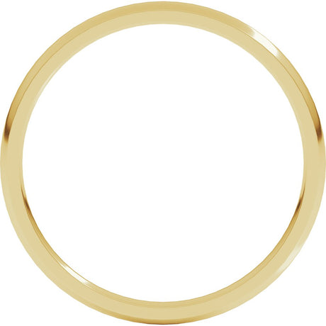 18K Yellow Gold 1.5 mm Lightweight Comfort-Fit Half Round Band Size 5