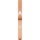 14K Rose 2 mm Lightweight Comfort-Fit Half Round Band