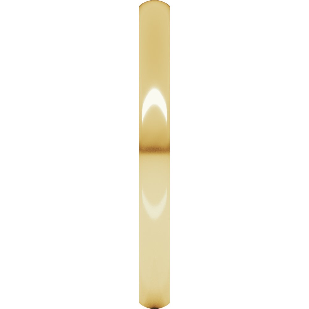 14K Yellow Gold 2 mm Lightweight Comfort-Fit Half Round Band Size 4
