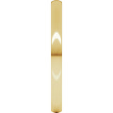 14K Yellow 2 mm Lightweight Comfort-Fit Half Round Band Size 10