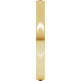 10K Yellow Gold 2 mm Lightweight Comfort-Fit Half Round Band