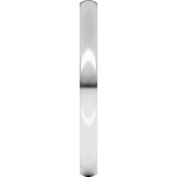 Platinum 2 mm Lightweight Comfort-Fit Half Round Band