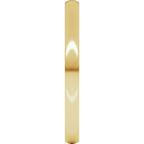 14K Yellow 2 mm Lightweight Comfort-Fit Half Round Band