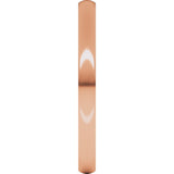 18K Rose 2 mm Lightweight Comfort-Fit Half Round Band Size 4.5