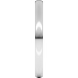 10K White Gold 2 mm Lightweight Comfort-Fit Half Round Band Size 4.5