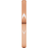 18K Rose 2 mm Half Round Comfort Fit Light Band Size 7.5