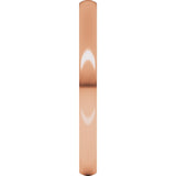 10K Rose Gold 2 mm Lightweight Comfort-Fit Half Round Band Size 6
