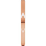 10K Rose Gold 2 mm Lightweight Comfort-Fit Half Round Band