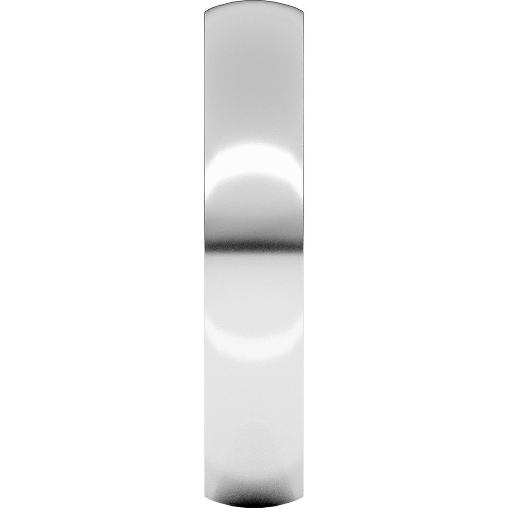 Platinum 4 mm Lightweight Comfort-Fit Half Round Band Size 5.5