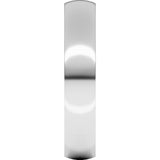 Platinum 4 mm Lightweight Comfort-Fit Half Round Band Size 5.5