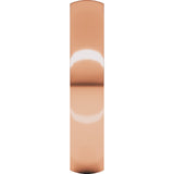 14K Rose Gold 4 mm Lightweight Comfort-Fit Half Round Band Size 6
