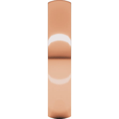 14K Rose Gold 4 mm Lightweight Comfort-Fit Half Round Band Size 6
