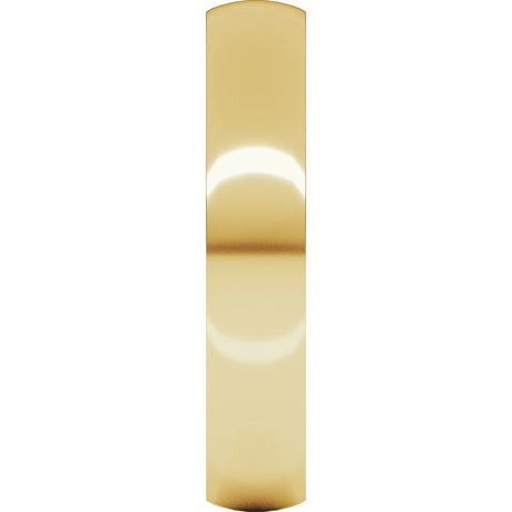 14K Yellow 4 mm Half Round Comfort Fit Light Band