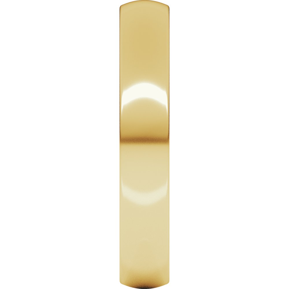 14K Yellow Gold 3.5 mm Lightweight Comfort-Fit Half Round Band Size 7