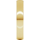 14K Yellow Gold 3.5 mm Lightweight Comfort-Fit Half Round Band Size 7
