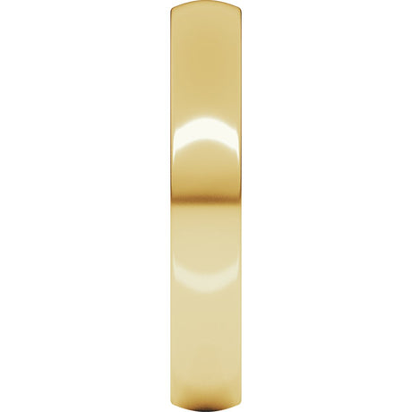 18K Yellow Gold 3.5 mm Lightweight Comfort-Fit Half Round Band Size 8