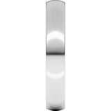 14K White Gold 3.5 mm Lightweight Comfort-Fit Half Round Band Size 8
