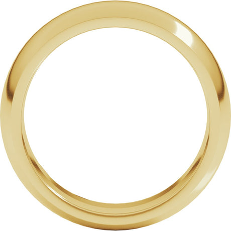 14K Yellow 7 mm Half Round Comfort Fit Band