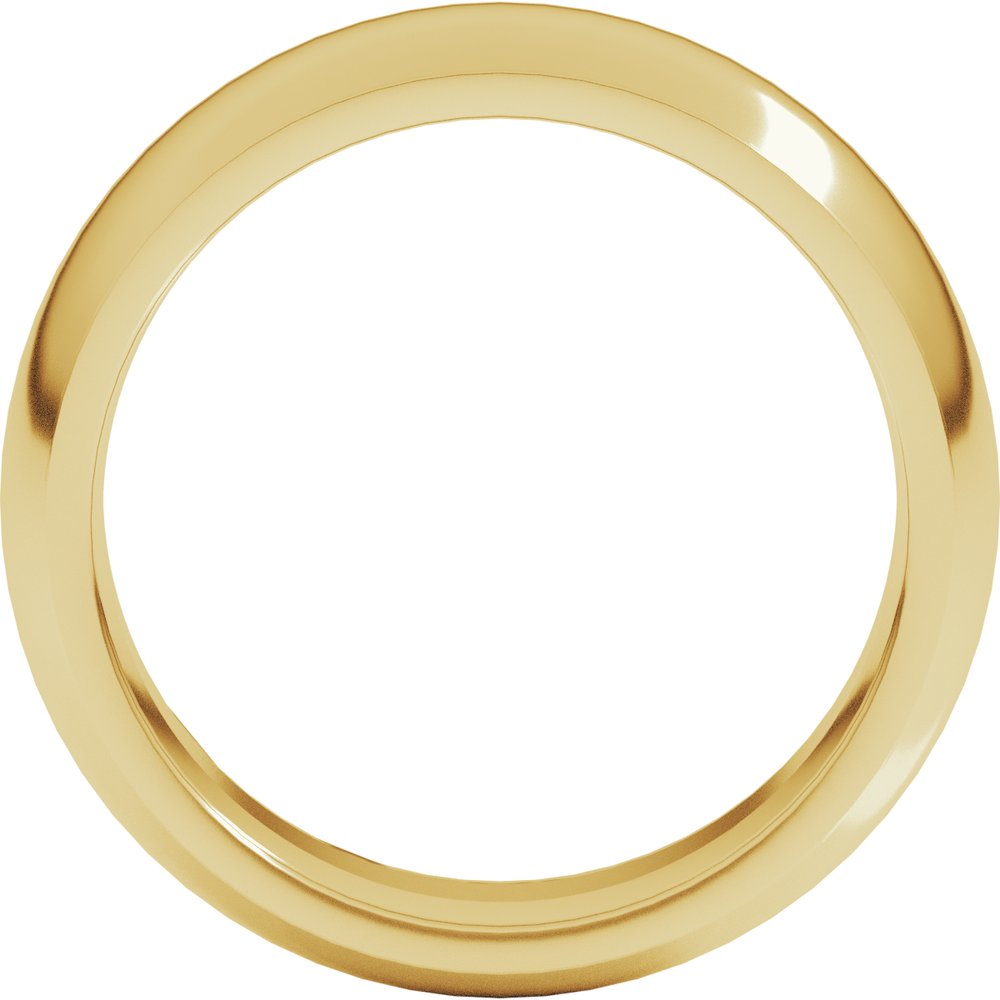 18K Yellow 7 mm Half Round Comfort Fit Band