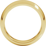 18K Yellow Gold 7 mm Comfort-Fit Half Round Band Size 7.5 