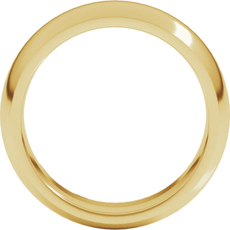 10K Yellow Gold 7 mm Comfort-Fit Half Round Band Size 5 