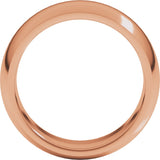 14K Rose 8 mm Comfort-Fit Half Round Band Size 9