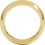 22K Yellow 8 mm Comfort-Fit Half Round Band Size 10