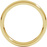 10K Yellow 4 mm Stepped-Edge Comfort-Fit Half Round Band Size 10
