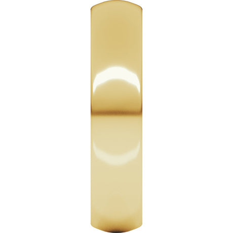 18K Yellow Gold 5 mm Heavyweight Comfort-Fit Half Round Band Size 9