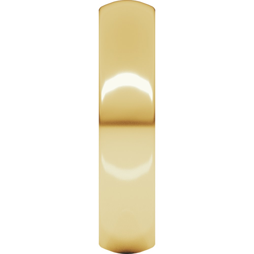 18K Yellow Gold 5 mm Heavyweight Comfort-Fit Half Round Band Size 9
