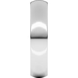 14K White Gold 5 mm Heavyweight Comfort-Fit Half Round Band Size 7.5
