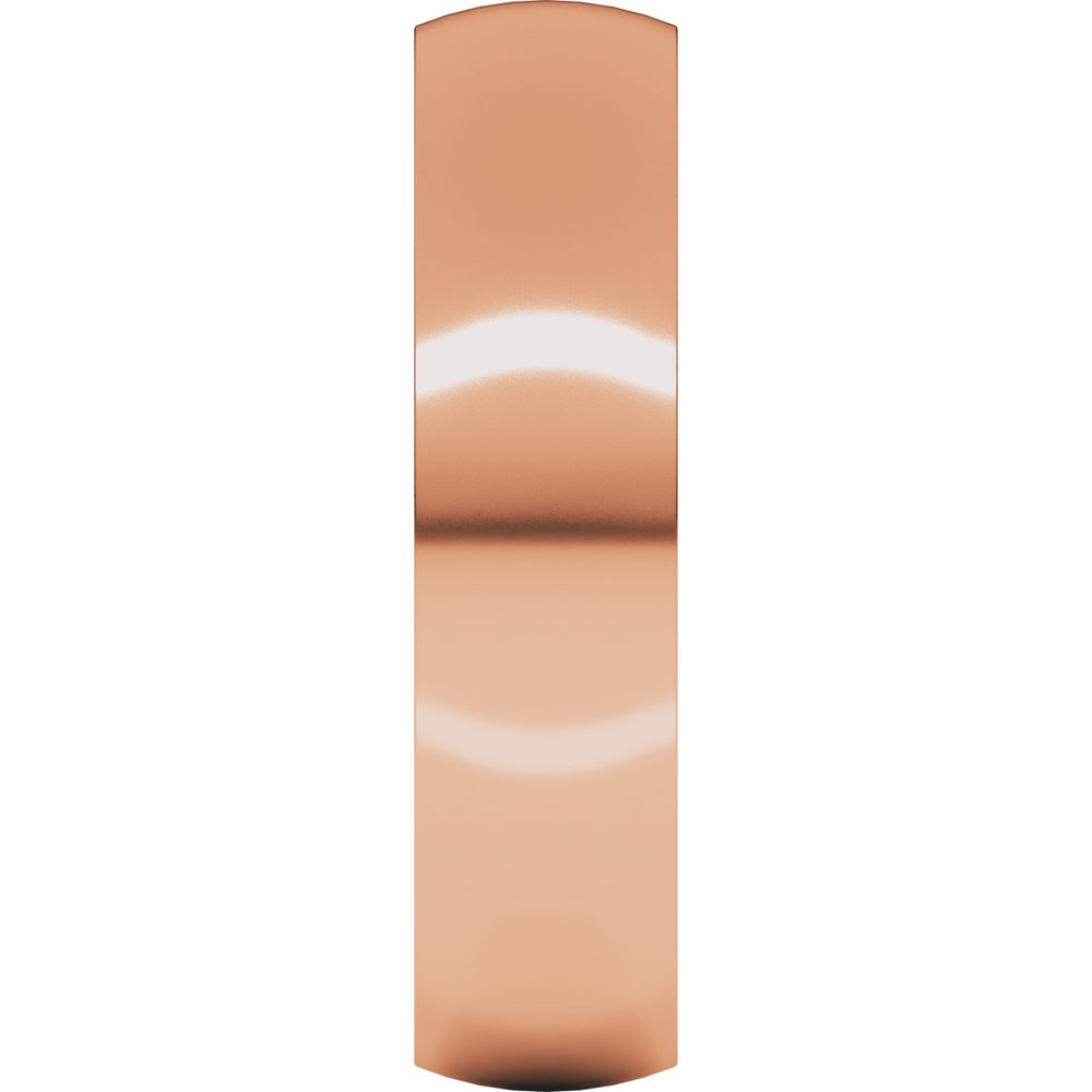 14K Rose 5 mm Half Round Comfort Fit Light Band