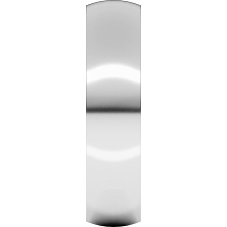 14K X1 White 5 mm Half Round Comfort Fit Light Band Size 12.5