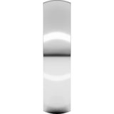 Platinum 5 mm Lightweight Comfort-Fit Half Round Band Size 10