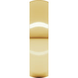 10K Yellow 5 mm Lightweight Comfort-Fit Half Round Band Size 10