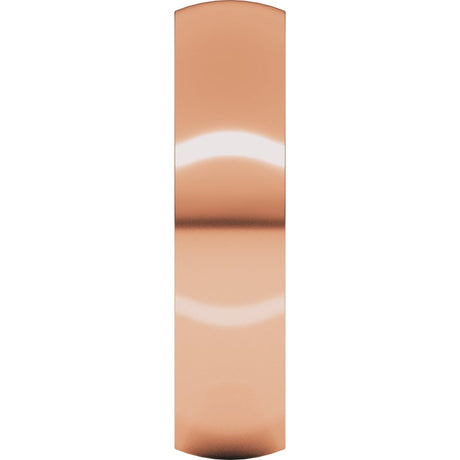 10K Rose Gold 5 mm Lightweight Comfort-Fit Half Round Band Size 12